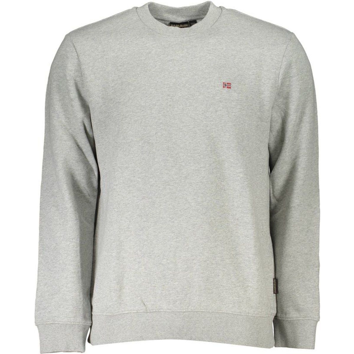 Klassisches Baumwollmischungs-Sweatshirt mit Rundhalsausschnitt