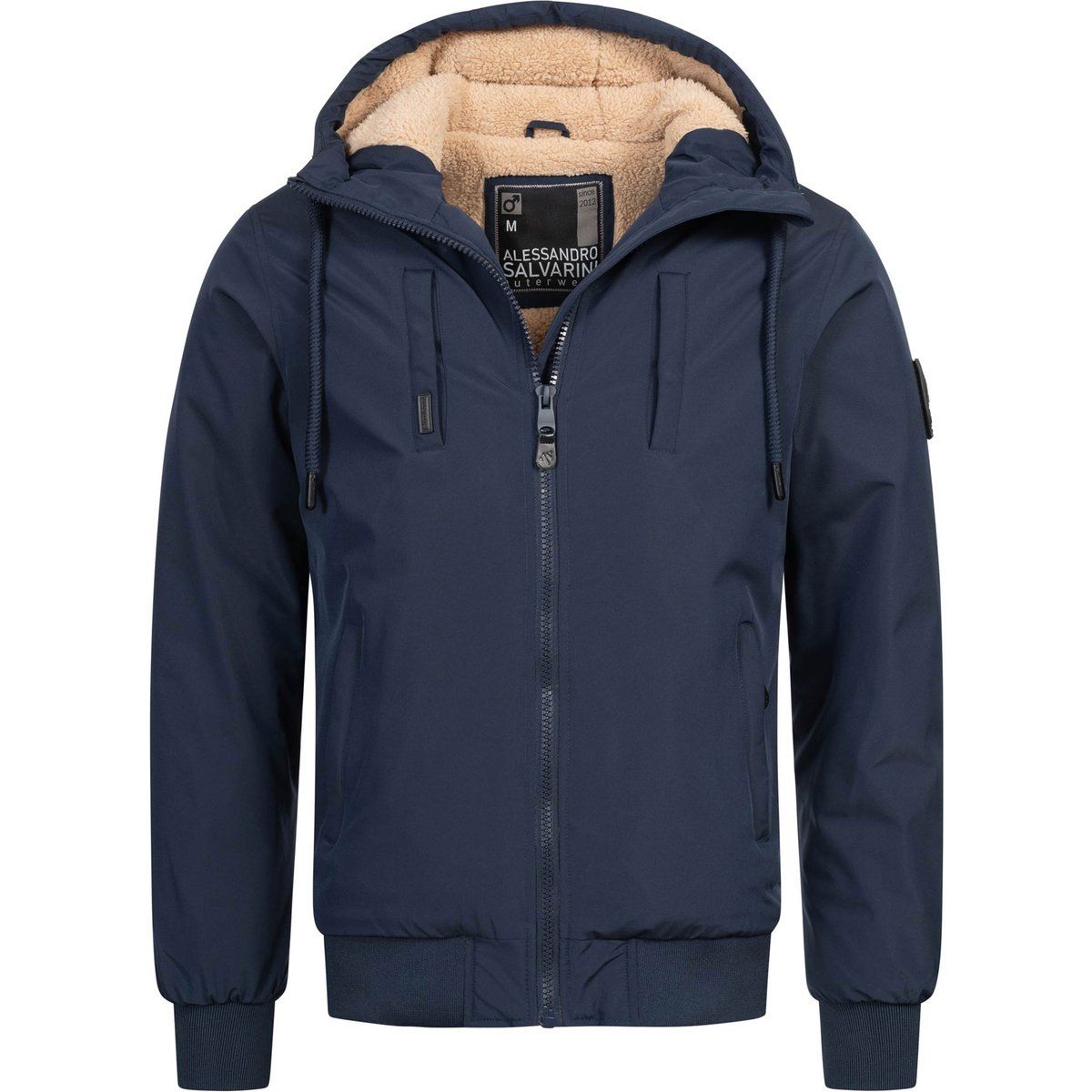 Warme Winterjacke mit Kapuze für Herren
