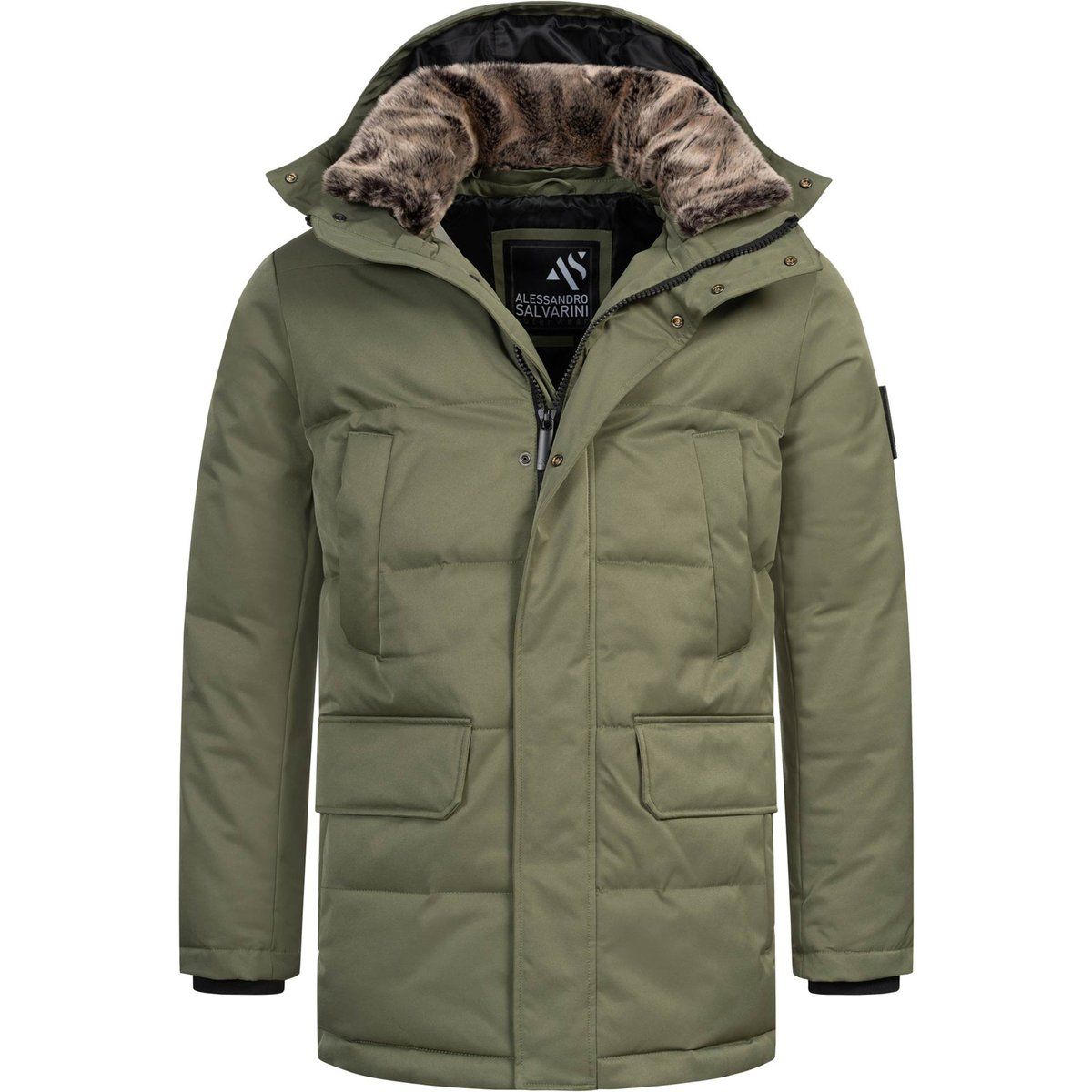 Herren Wasserabweisender Gepolsterter Winterparka