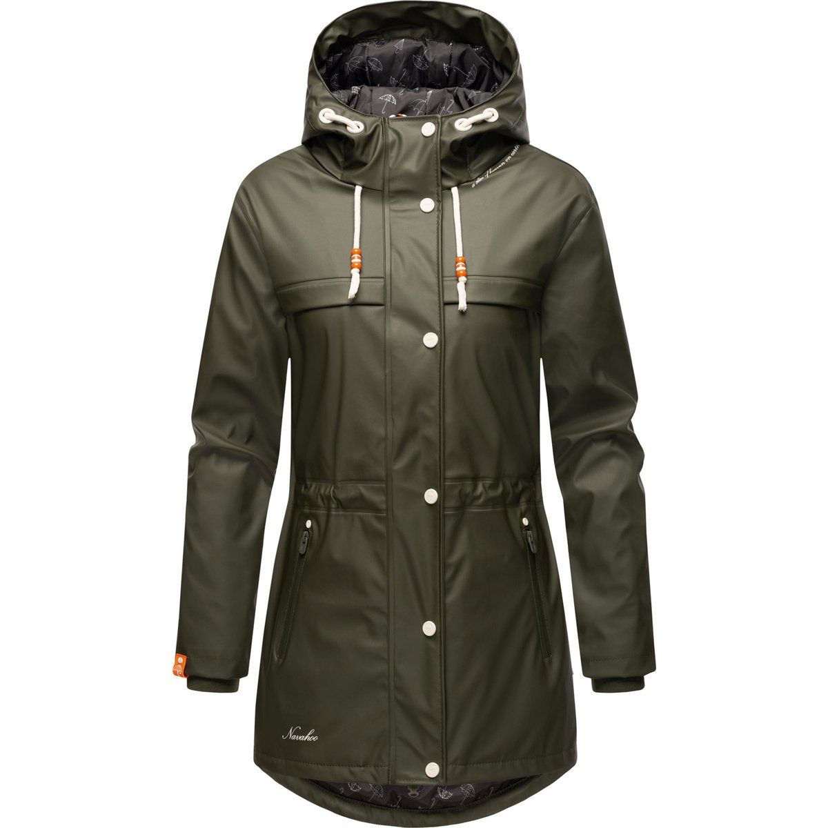 Wasserdichte Regenjacke mit Kapuze für Damen