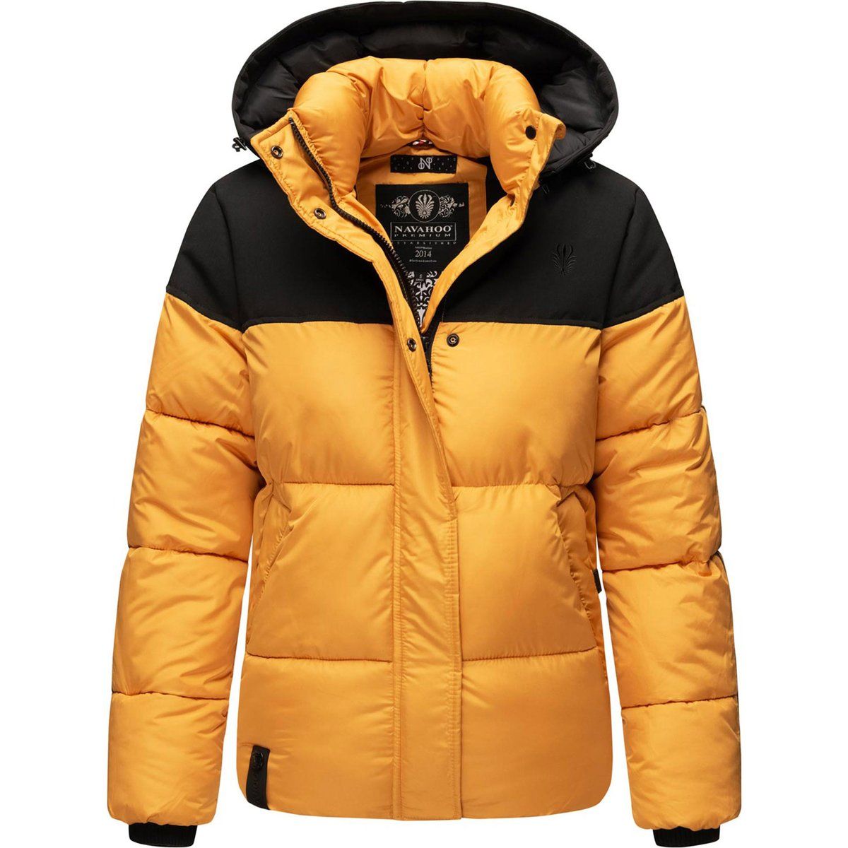 Colorblock-Winterjacke mit Wattierung