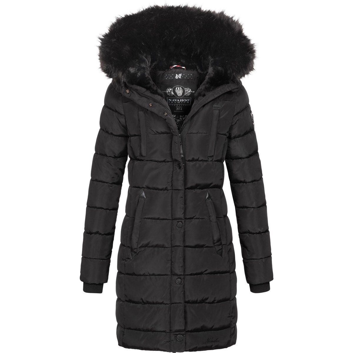 Damen Langer Gesteppter Wintermantel