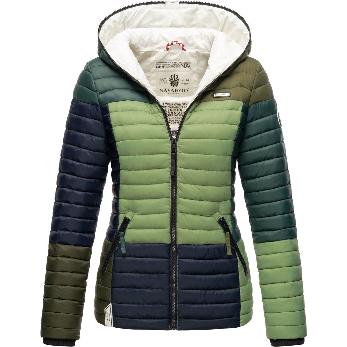 Leichte Steppjacke mit Colour-Blocking-Design