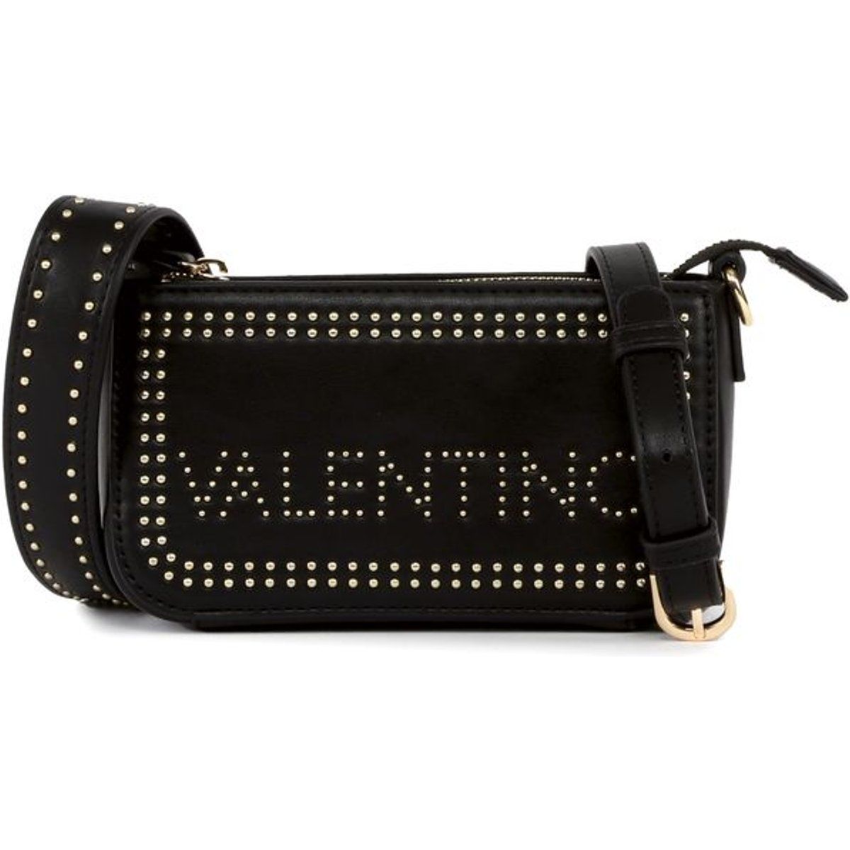 Schultertasche aus Leder mit Nieten
