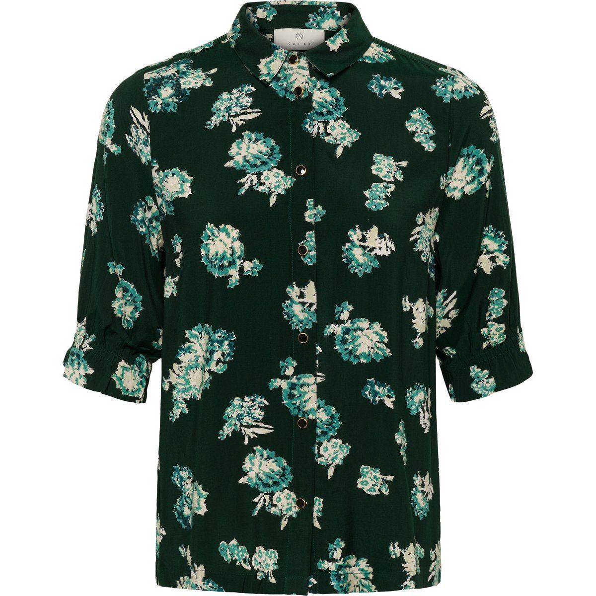 Geblümte Bluse mit Knopfleiste