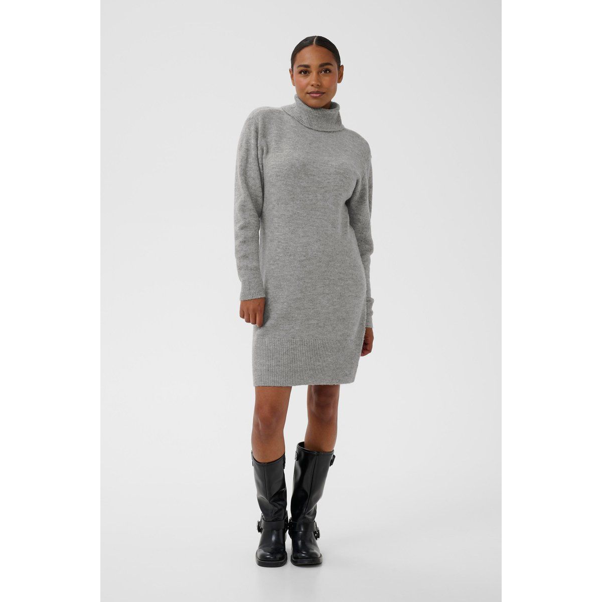 Strickkleid mit Rollkragen und lockerer Passform