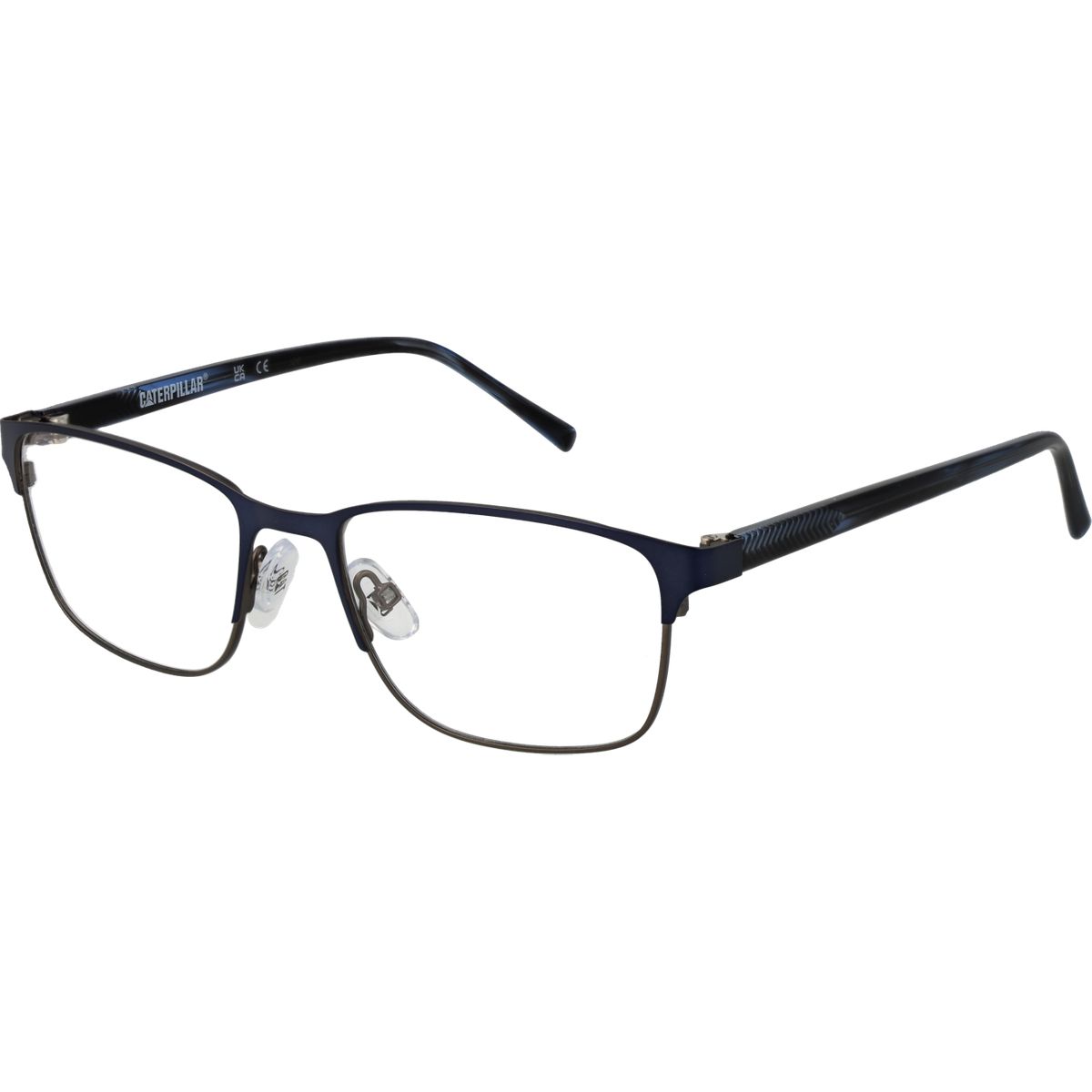 Rechteckige Blaue Metall Vollrandbrille
