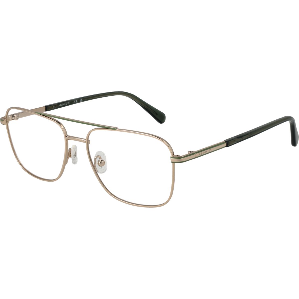 Rechteckige Vollrand-Metallbrille