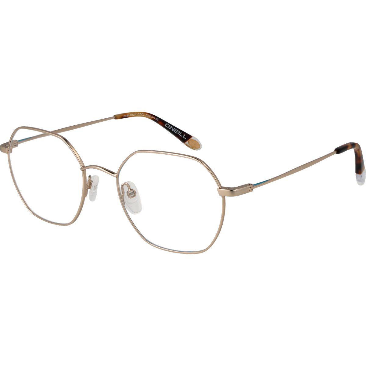 Geometrische goldfarbene Vollrandbrille