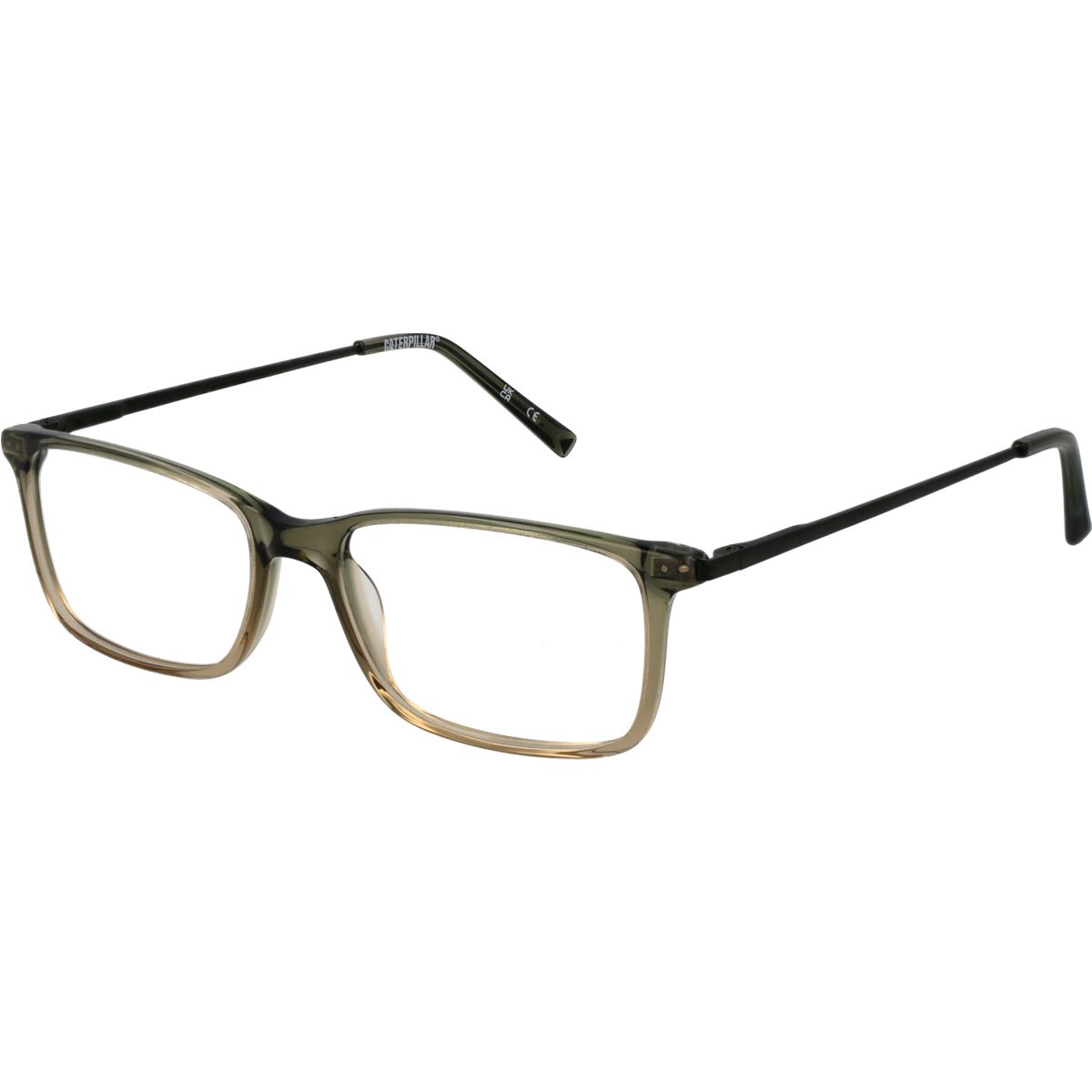 Rechteckige Vollrandbrille Grün Acetat