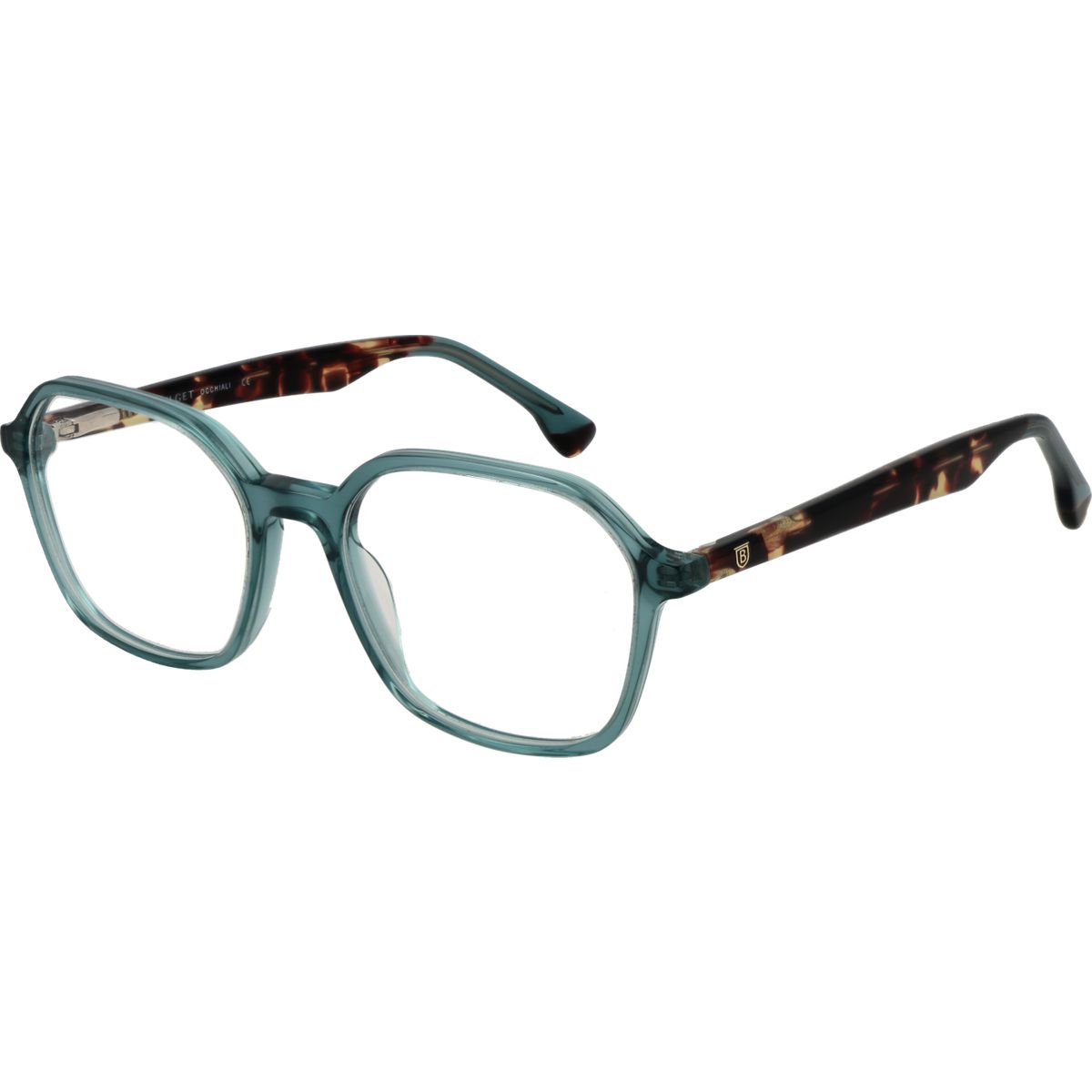 Türkisfarbene Acetat-Vollrandbrille