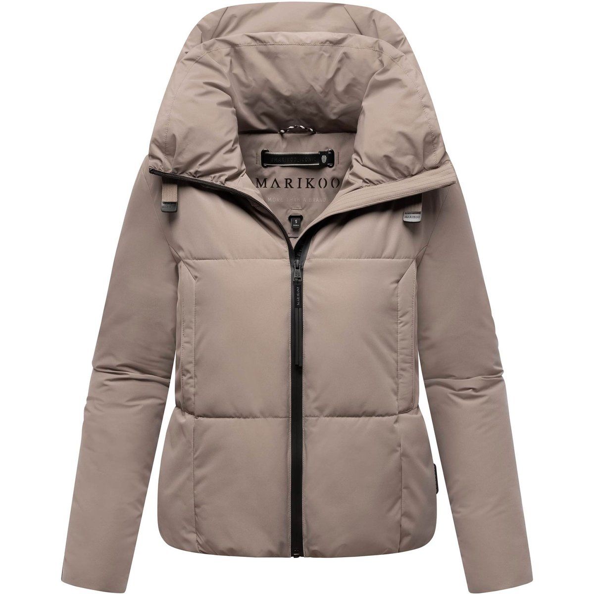 Gesteppte Pufferjacke mit hohem Kragen