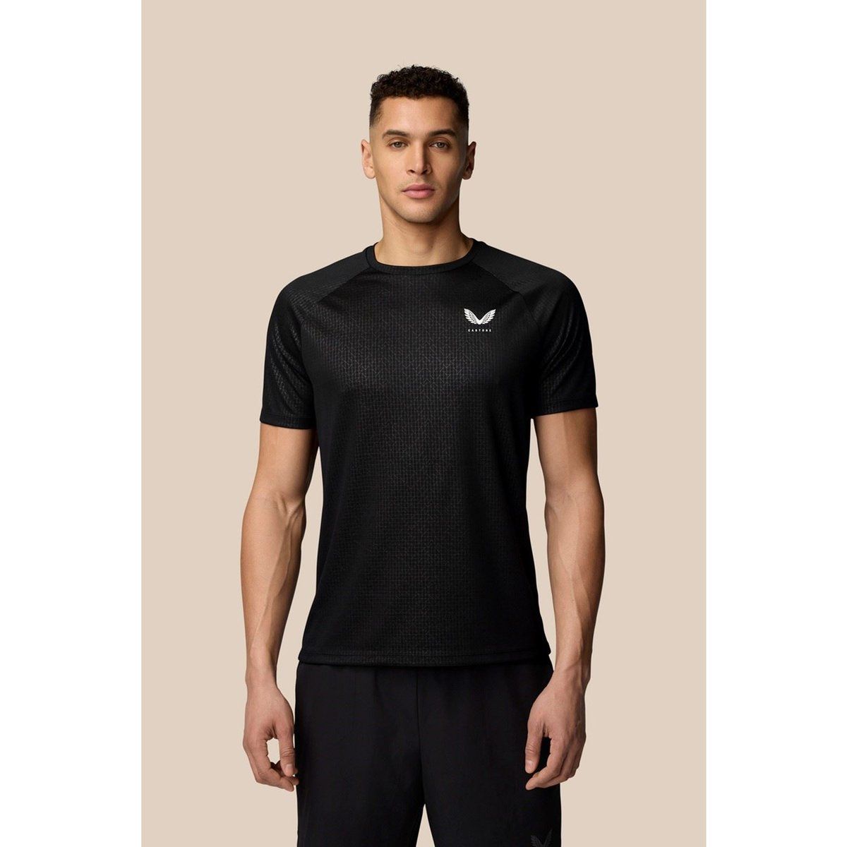 Castore Adapt T-Shirt Polyester Herren Schwarz Sport-T-Shirts