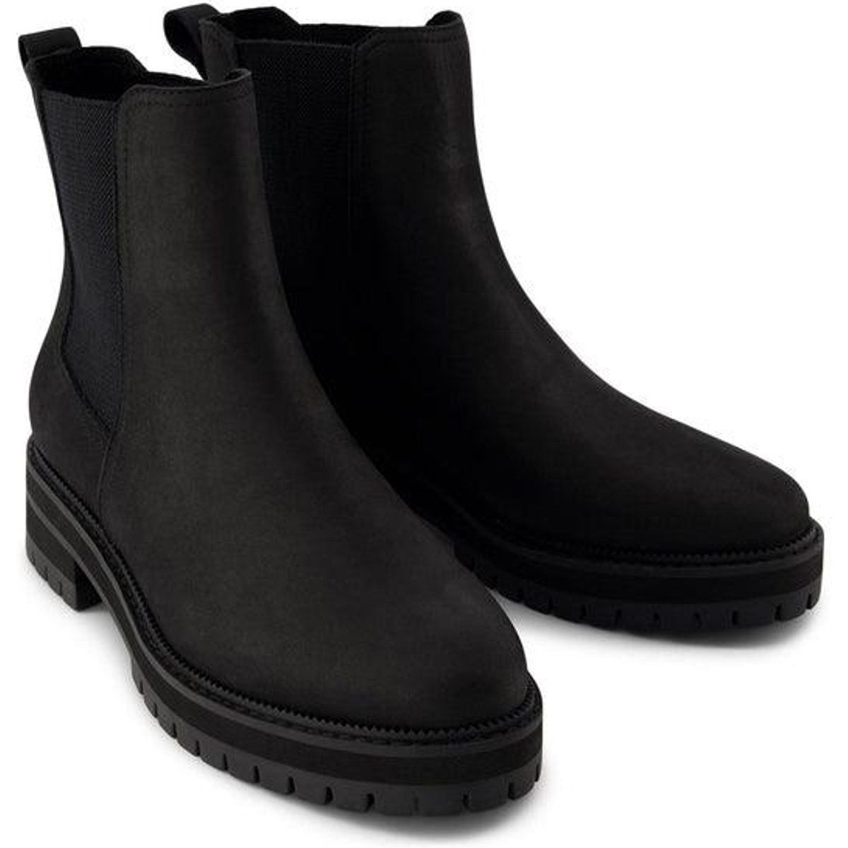 TOMS Bennet Leder Damen Schwarze Stiefel