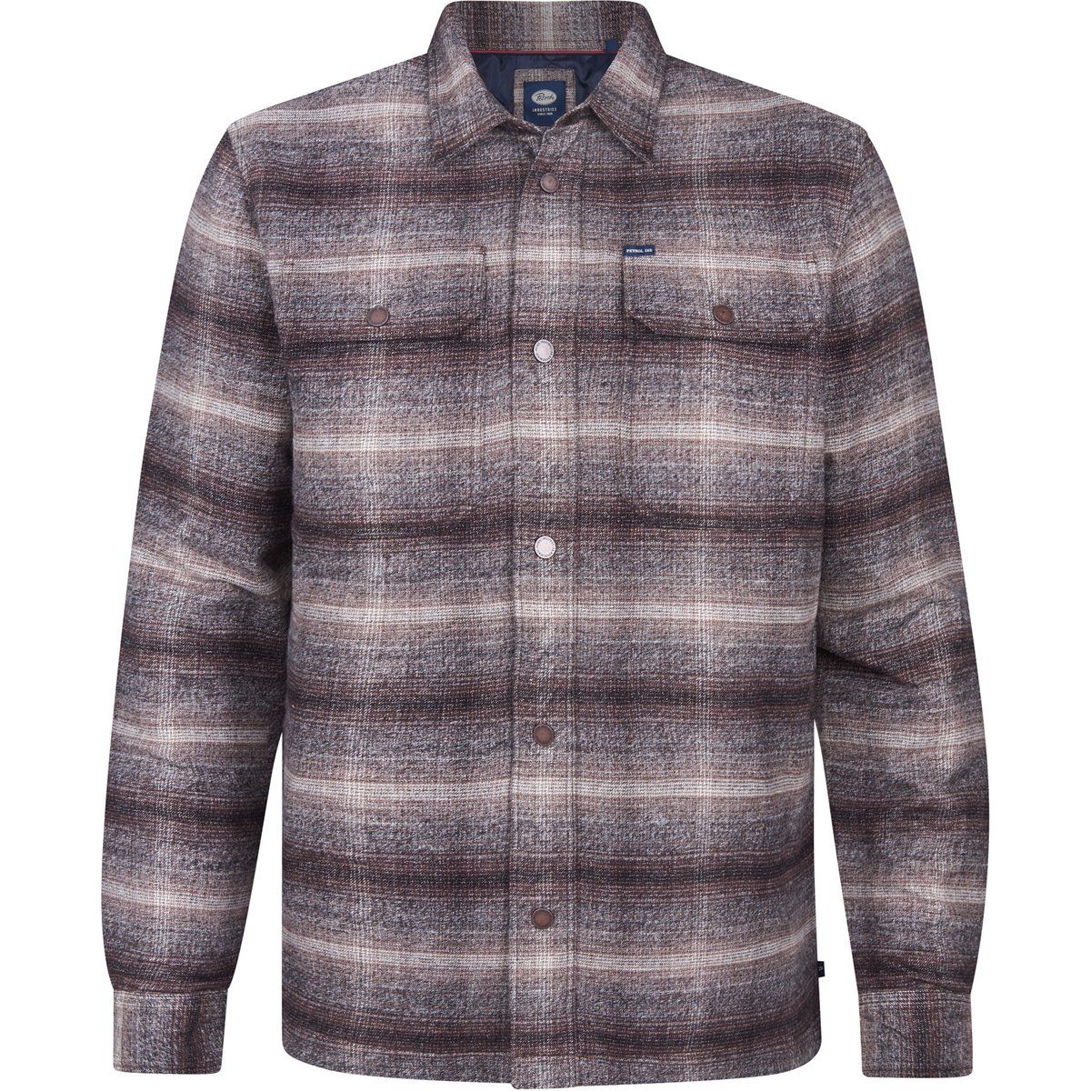 Kariertes Flanell-Overshirt mit Taschen