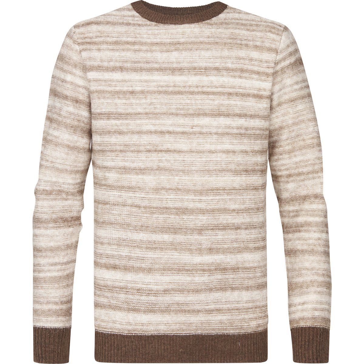 Herren-Streifenpullover mit Rundhalsausschnitt