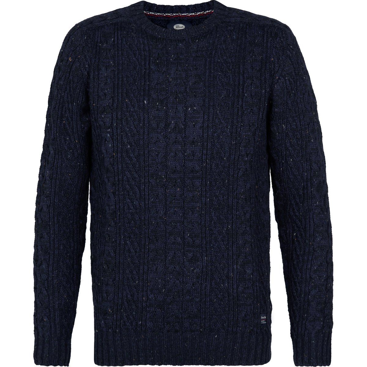 Strukturierter Strickpullover mit Rundhalsausschnitt