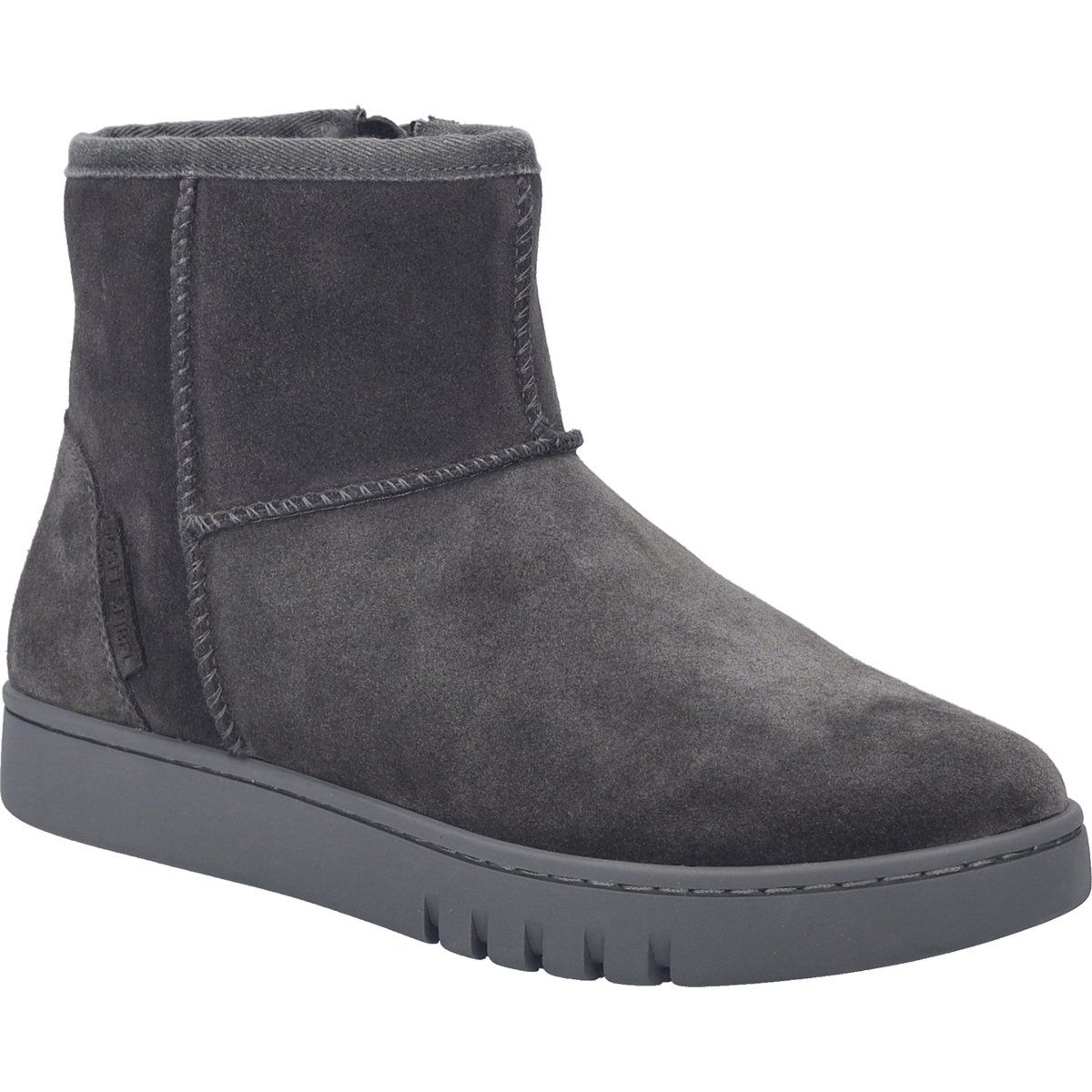 Graue Wildleder-Stiefeletten