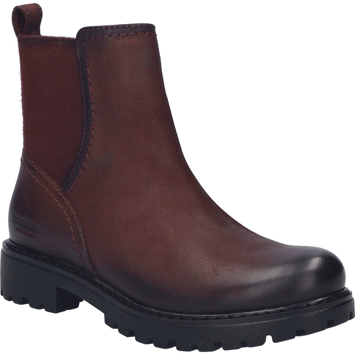 Chelsea-Stiefelette aus Leder mit Profilsohle
