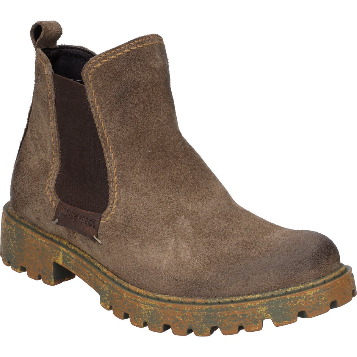 Taupefarbener Chelsea Wildleder Stiefel