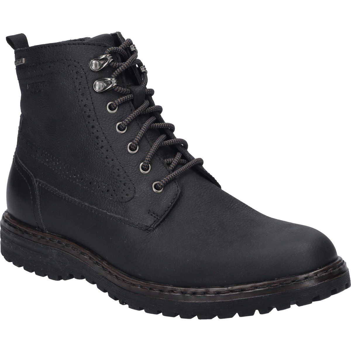 Klassischer Leder Schnürstiefelette