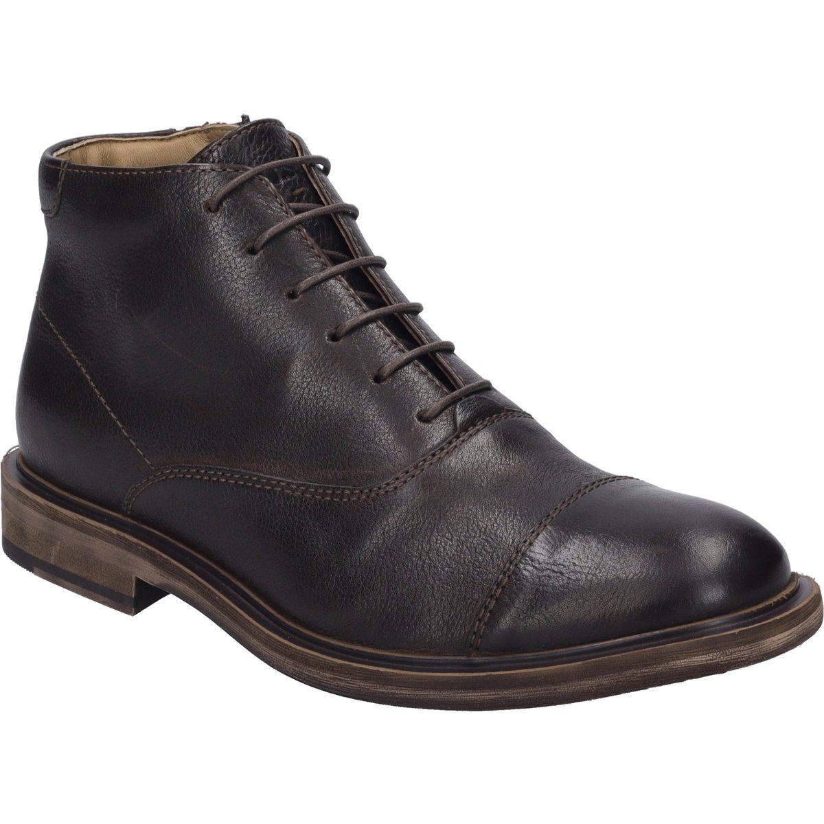 Klassische Leder-Stiefelette mit Kappe