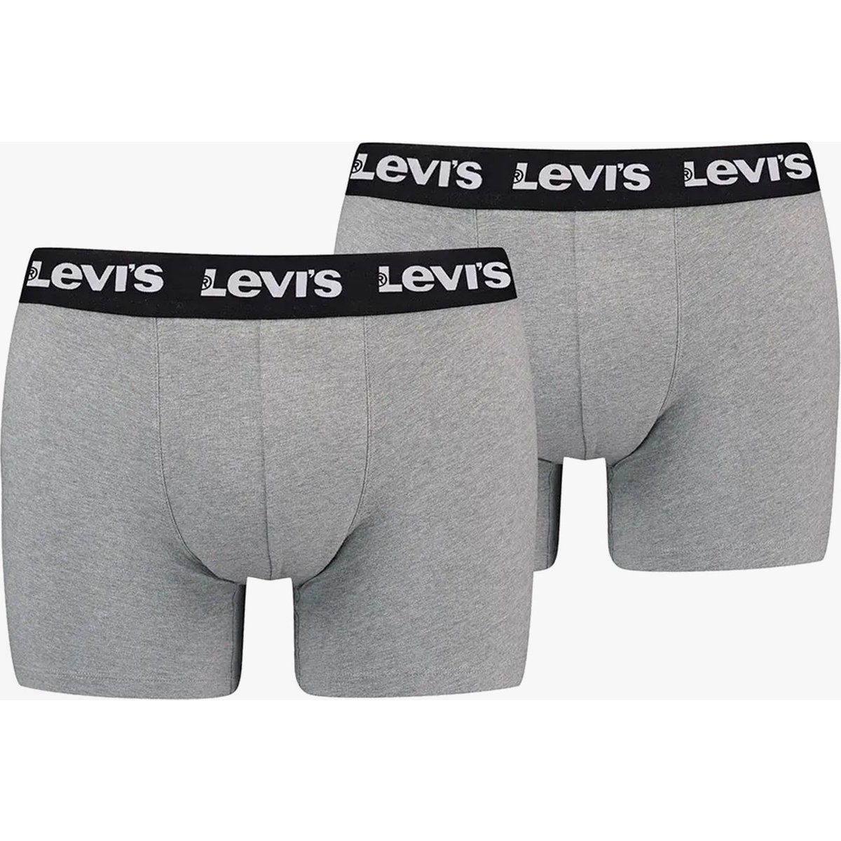 Levi's Repeat Logo Herren 3er-Pack Boxershorts Mittelgrau Melange