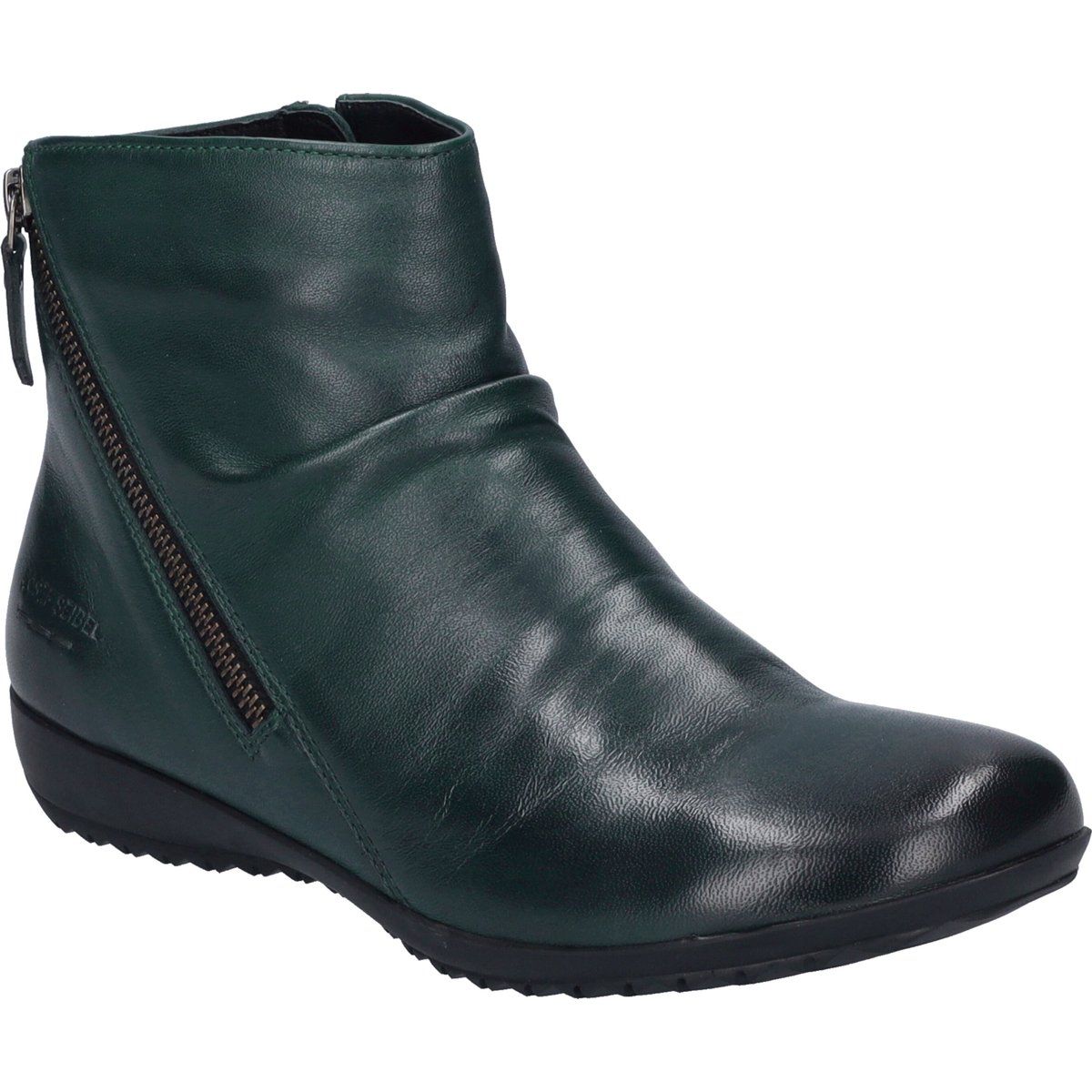 Leder-Stiefeletten mit Reißverschluss-Detail