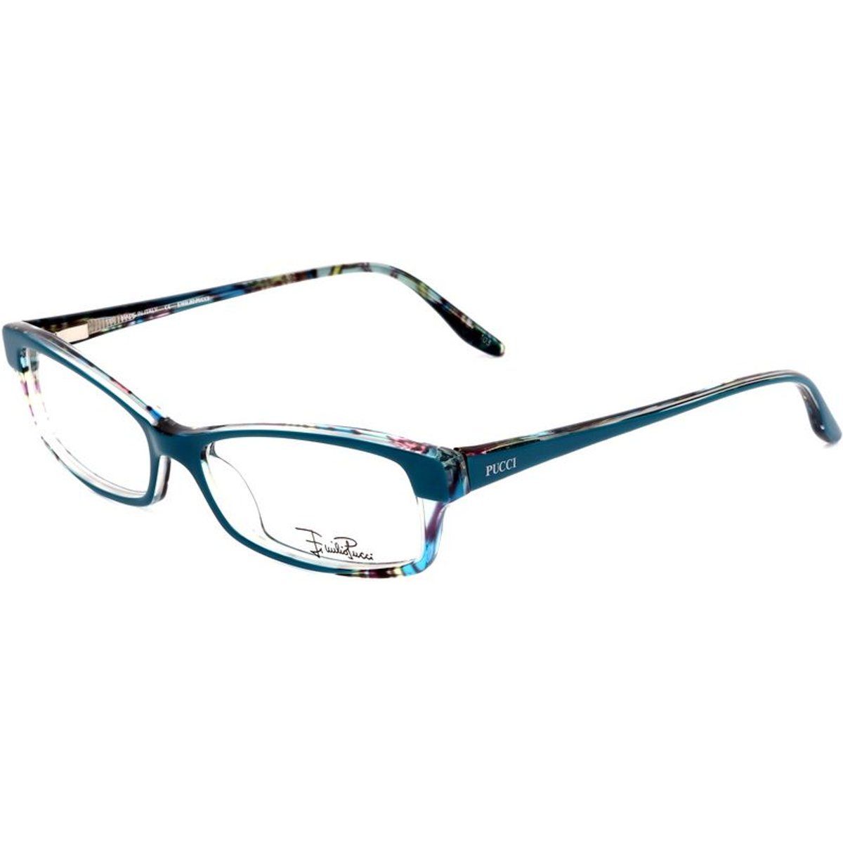 Ep2649 Brille Türkis Blumenrahmen