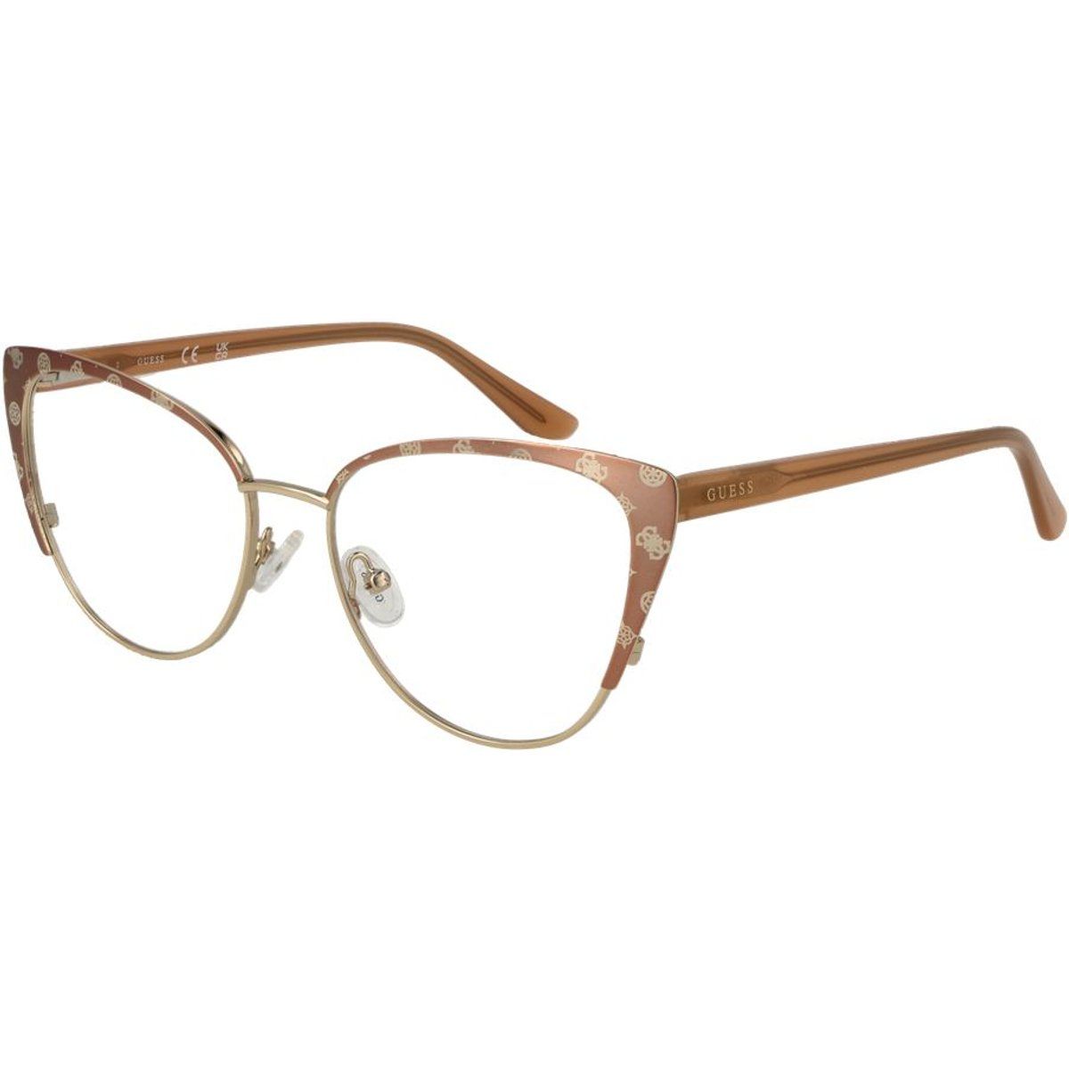 Cateye-Brille mit gemusterten Akzenten