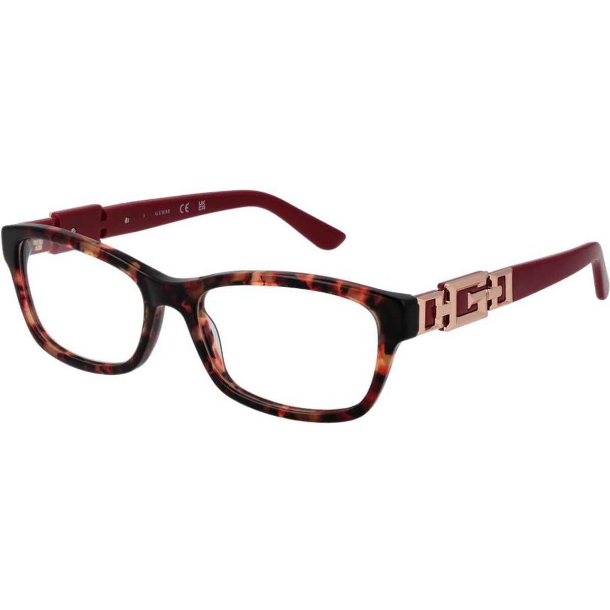 Rechteckige Brille mit gemustertem Rahmen