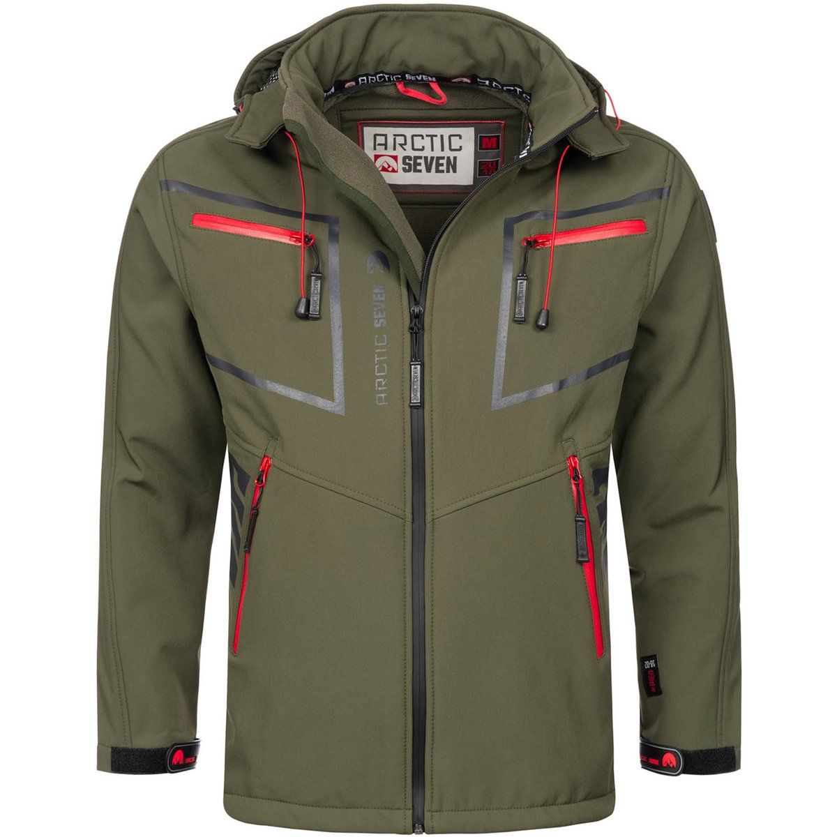 Herren Olive Softshell Outdoor Jacke