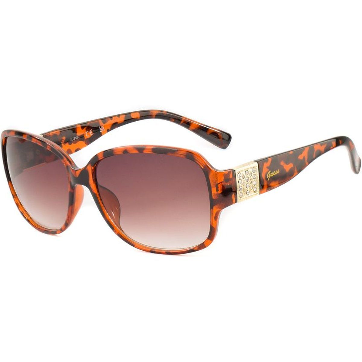 Oval Sonnenbrille mit Schildpattmuster