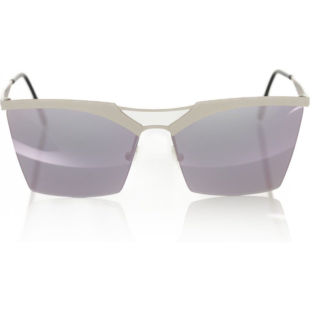 Moderne geometrische silberne Sonnenbrille