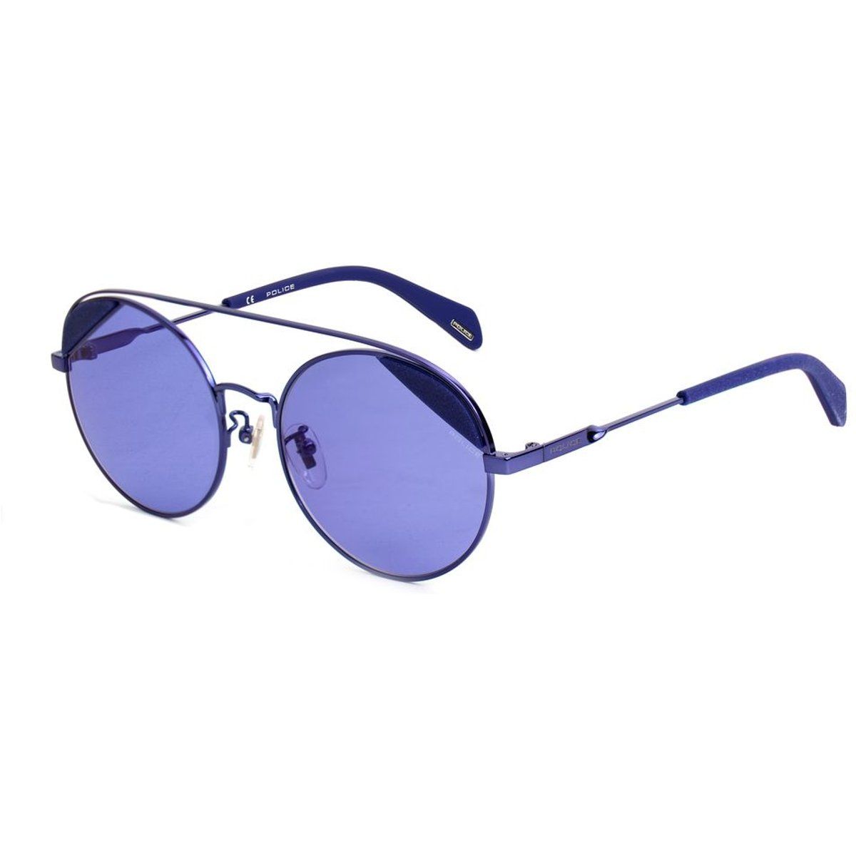 Runde Sonnenbrille Metallrahmen Lila Gläser