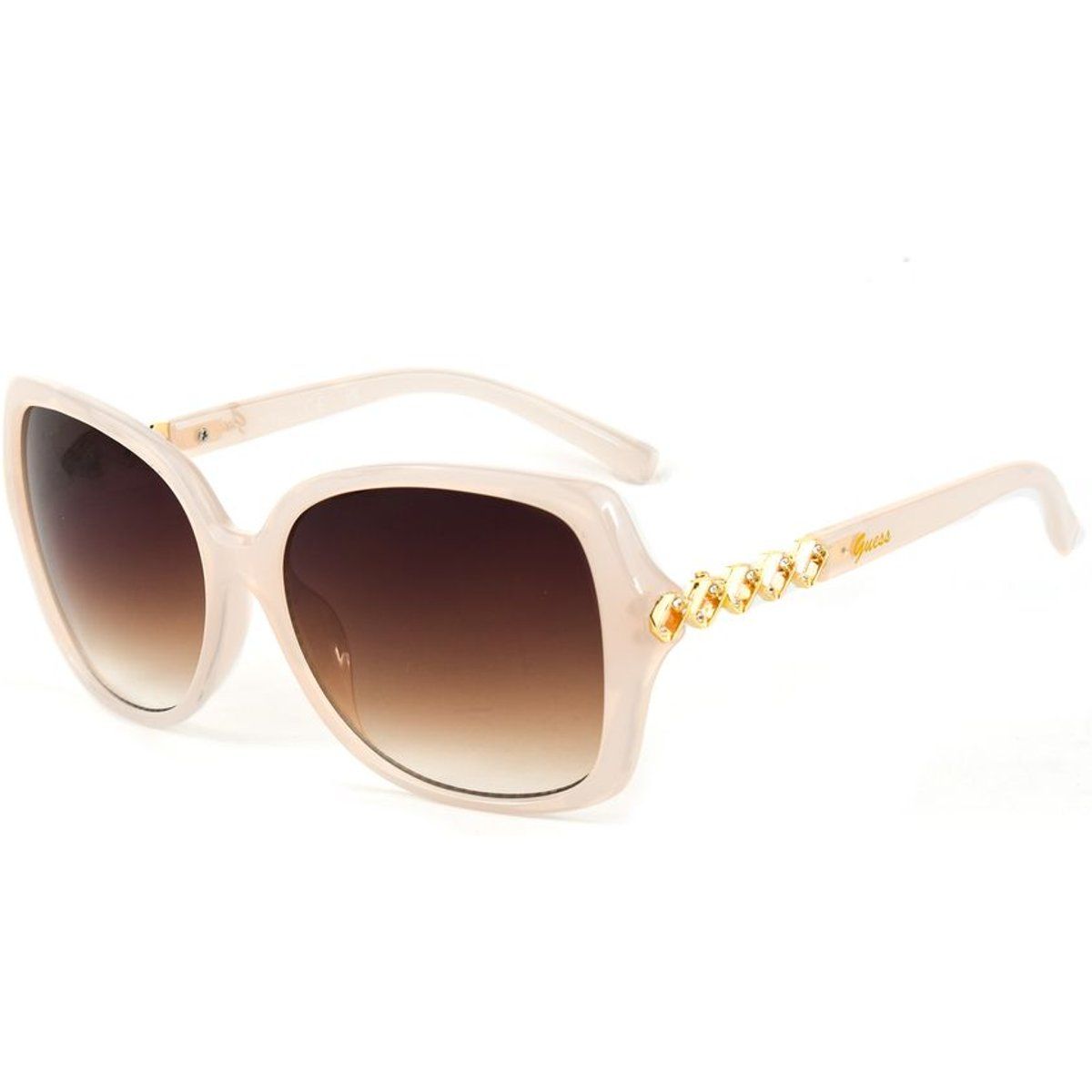 Übergroße quadratische Sonnenbrille mit Kettendetail
