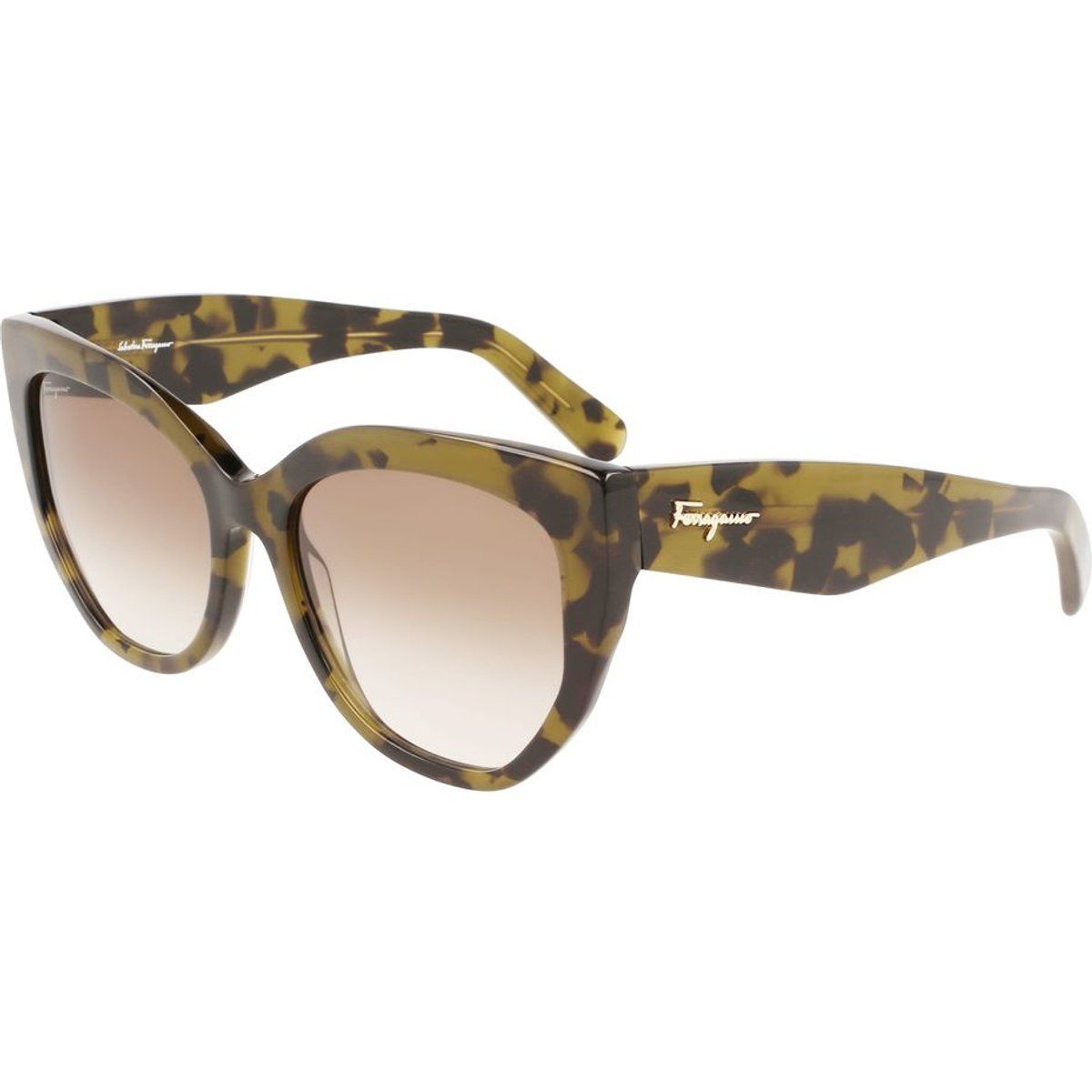 Katzenaugen-Sonnenbrille im Schildpattmuster