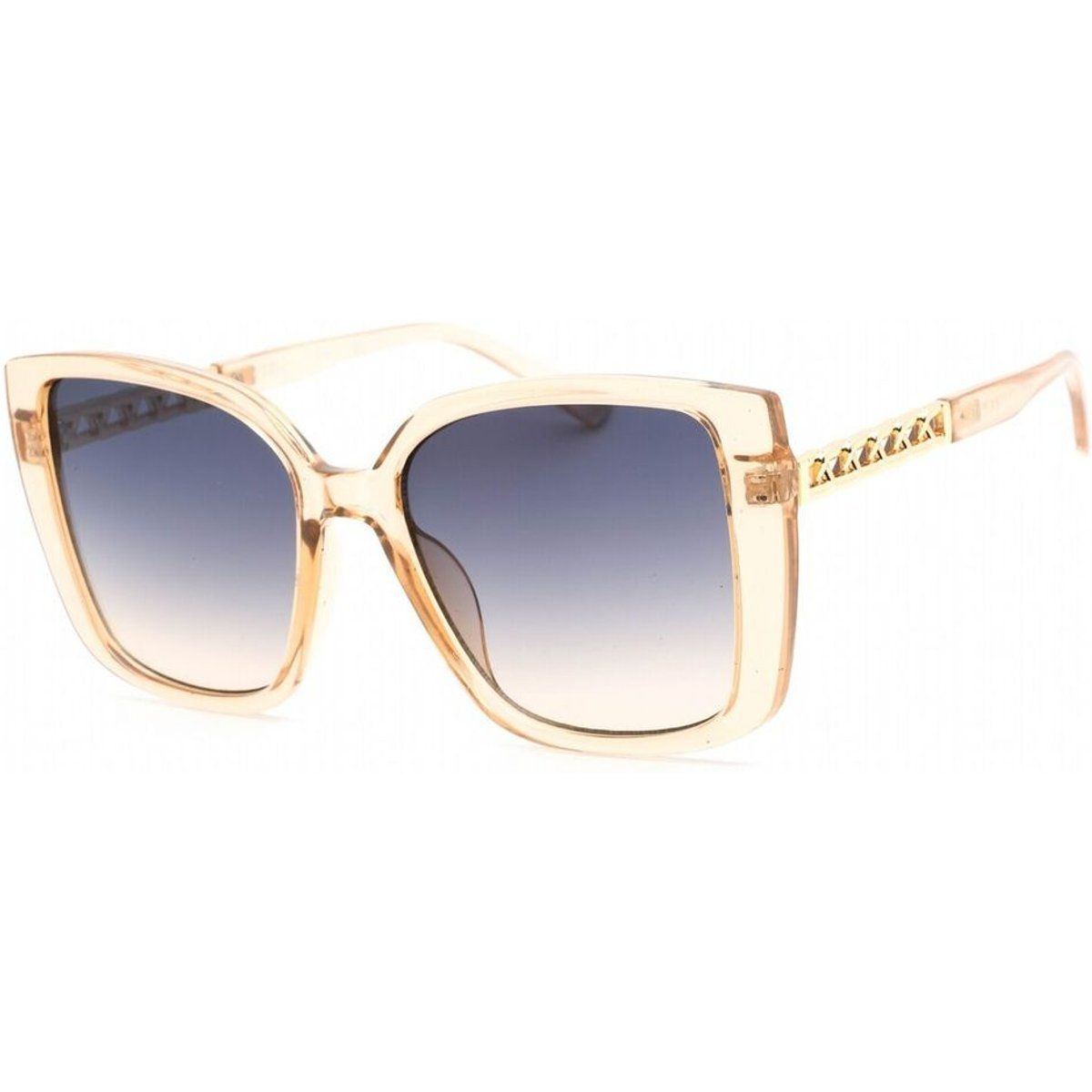 Übergroße, eckige Sonnenbrille mit Kettendetail