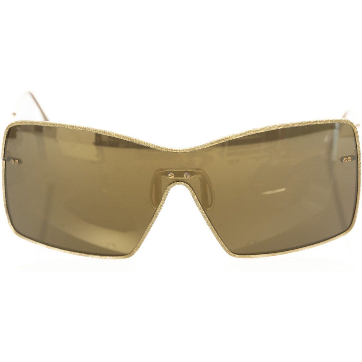 Übergroße quadratische Sonnenbrille mit Metallrahmen