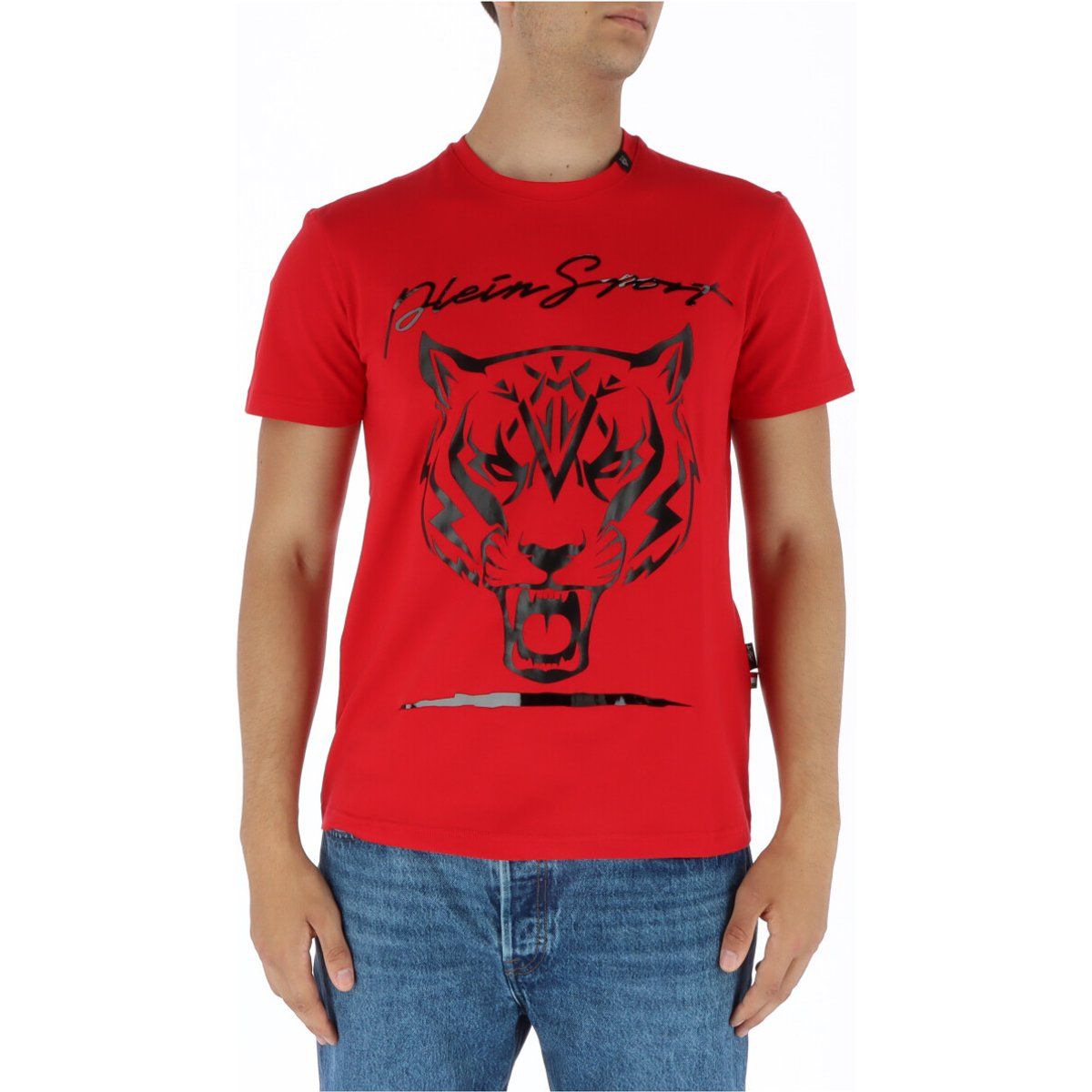 T-Shirt mit Grafik-Tigerkopf-Print