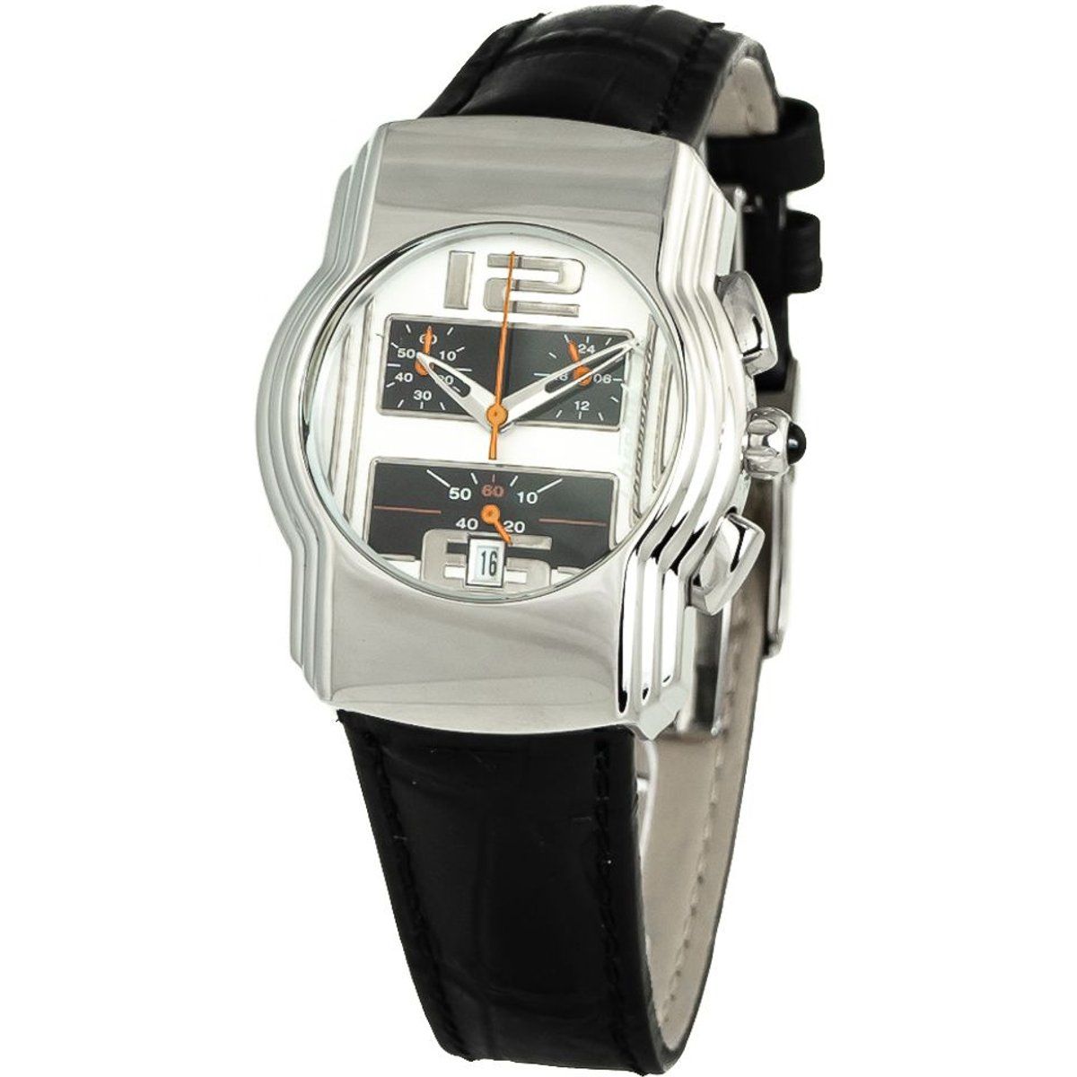 Edelstahl Herrenuhr mit Dual-Zifferblatt