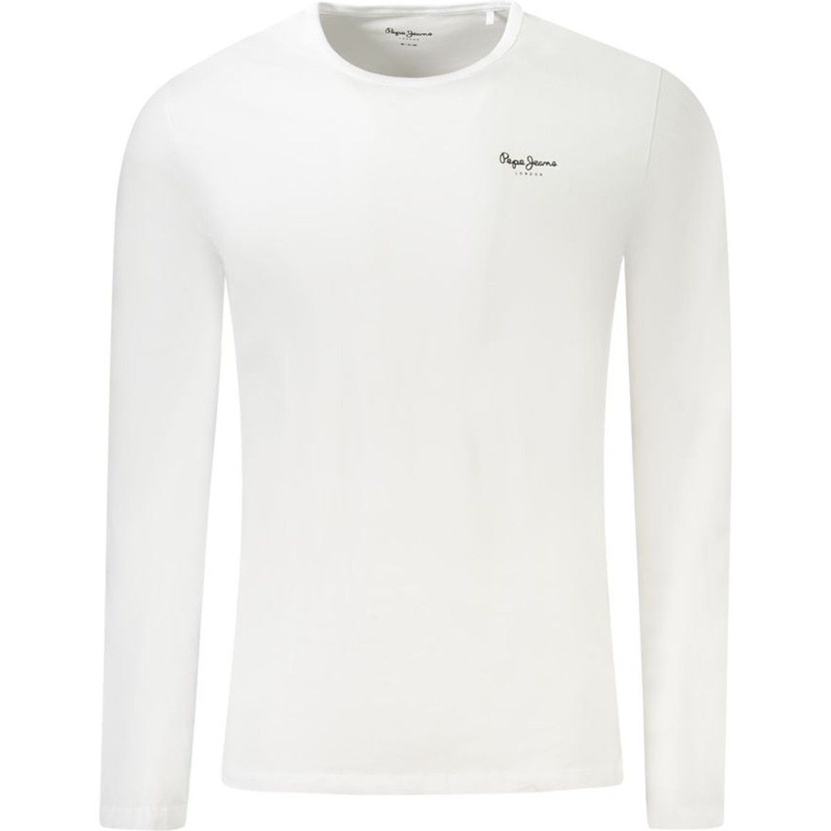 Herren Weißes Langarm-T-Shirt
