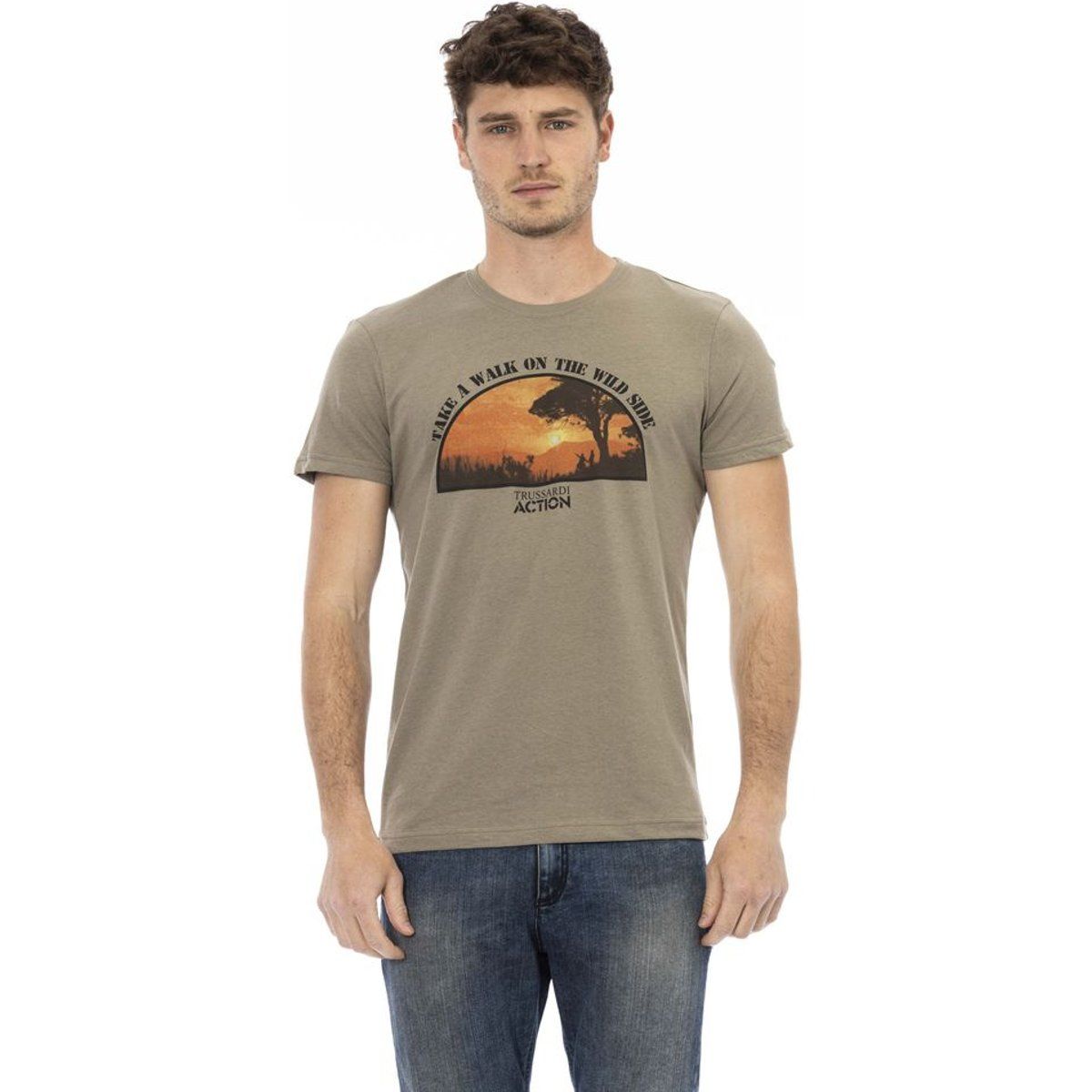 Grafikdruck Rundhals T-Shirt