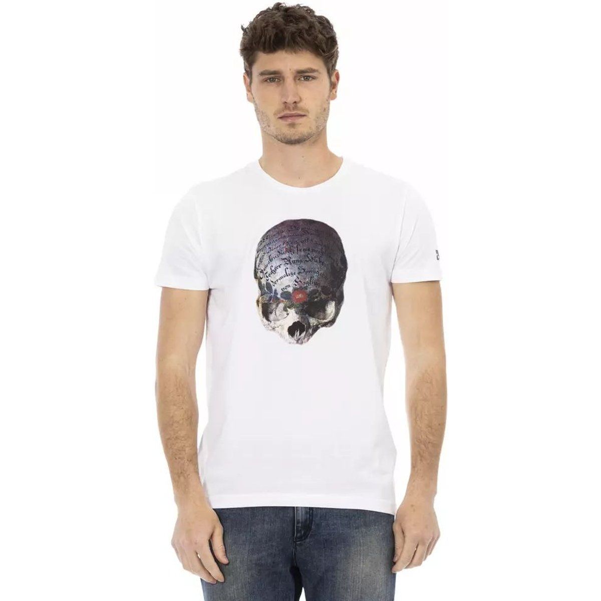 T-Shirt mit Totenkopf-Grafikdruck aus Baumwolle