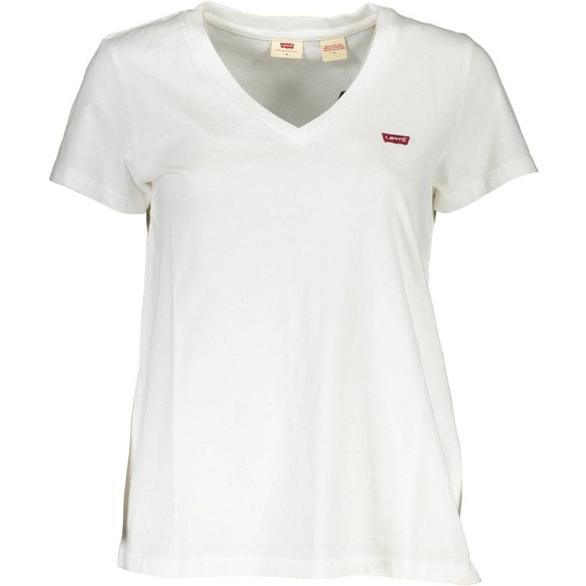 Klassisches V-Ausschnitt T-Shirt mit lockerer Passform