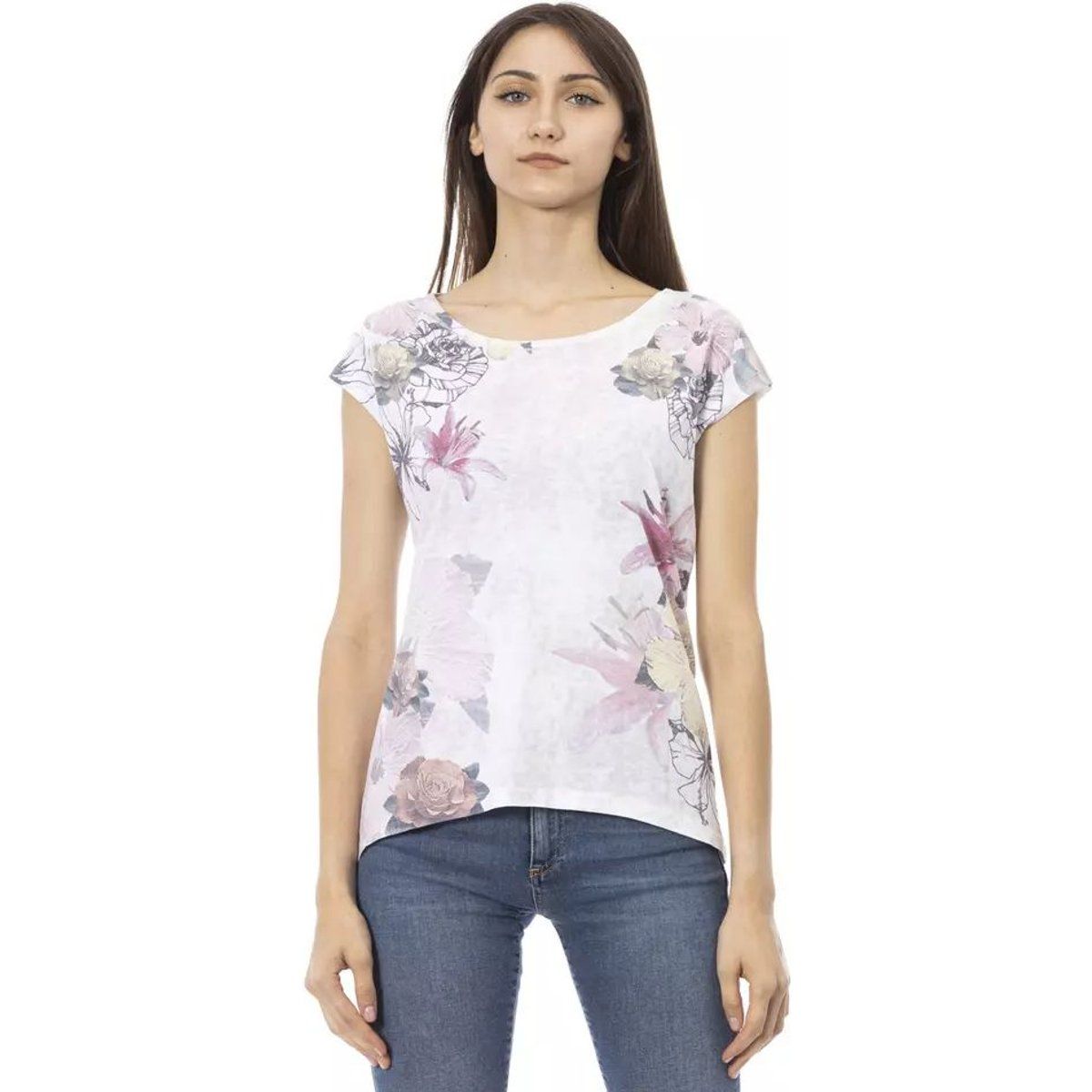 Lässiges T-Shirt mit Blumenmuster