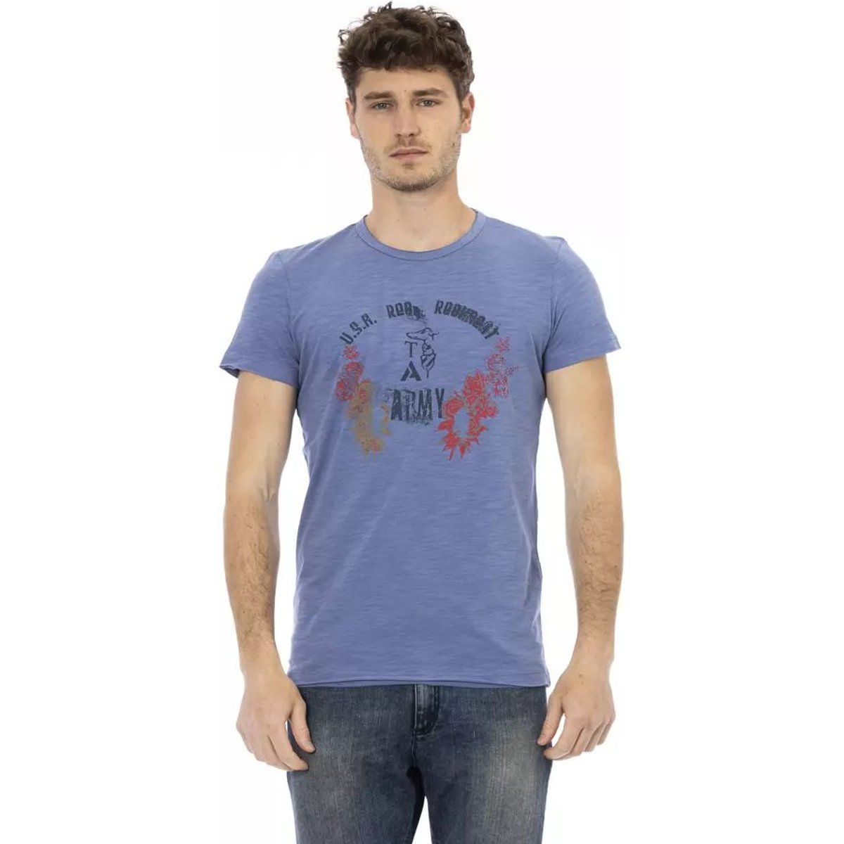 Lässiges T-Shirt mit USA-Armee-Grafik