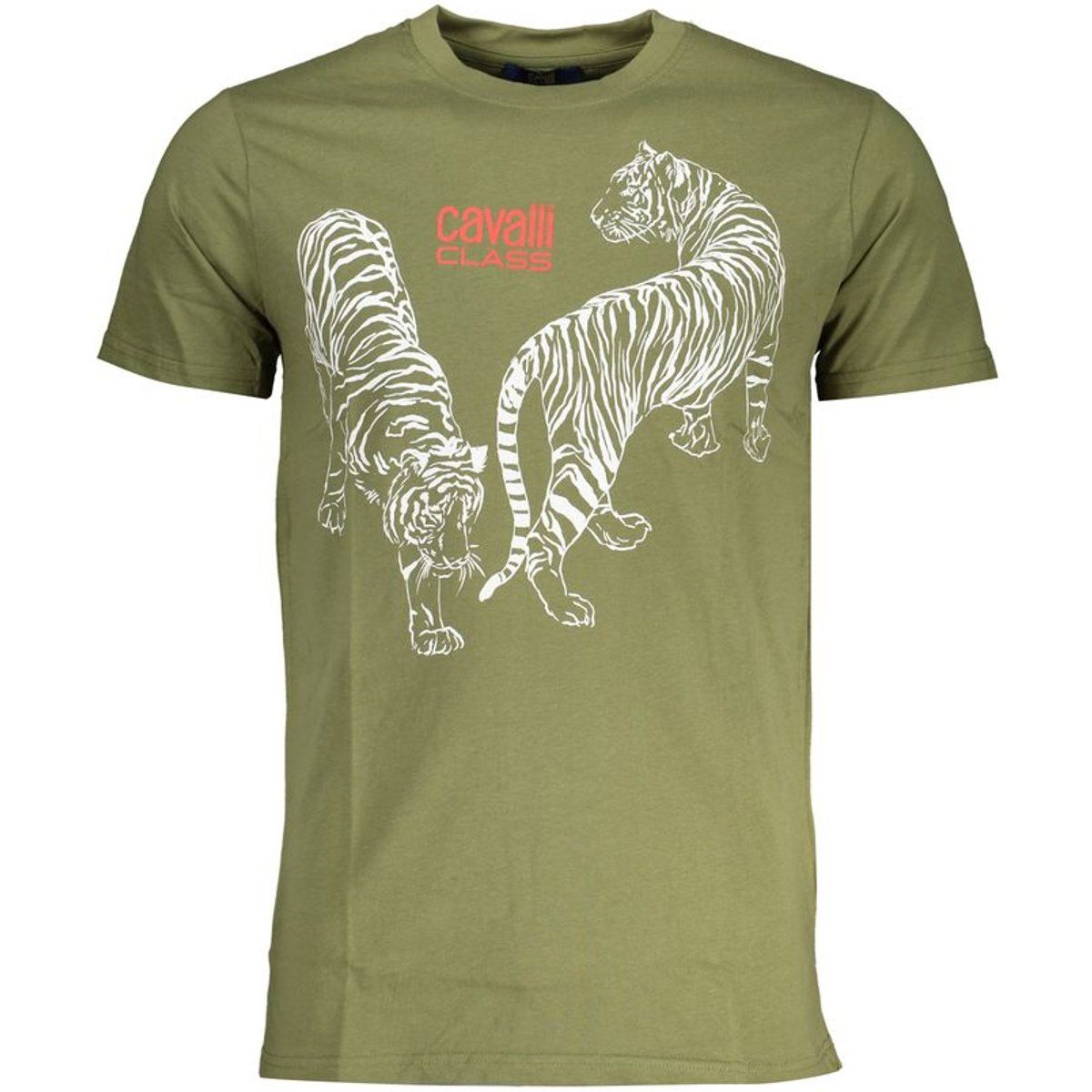Baumwoll-T-Shirt mit Tiger-Grafikprint