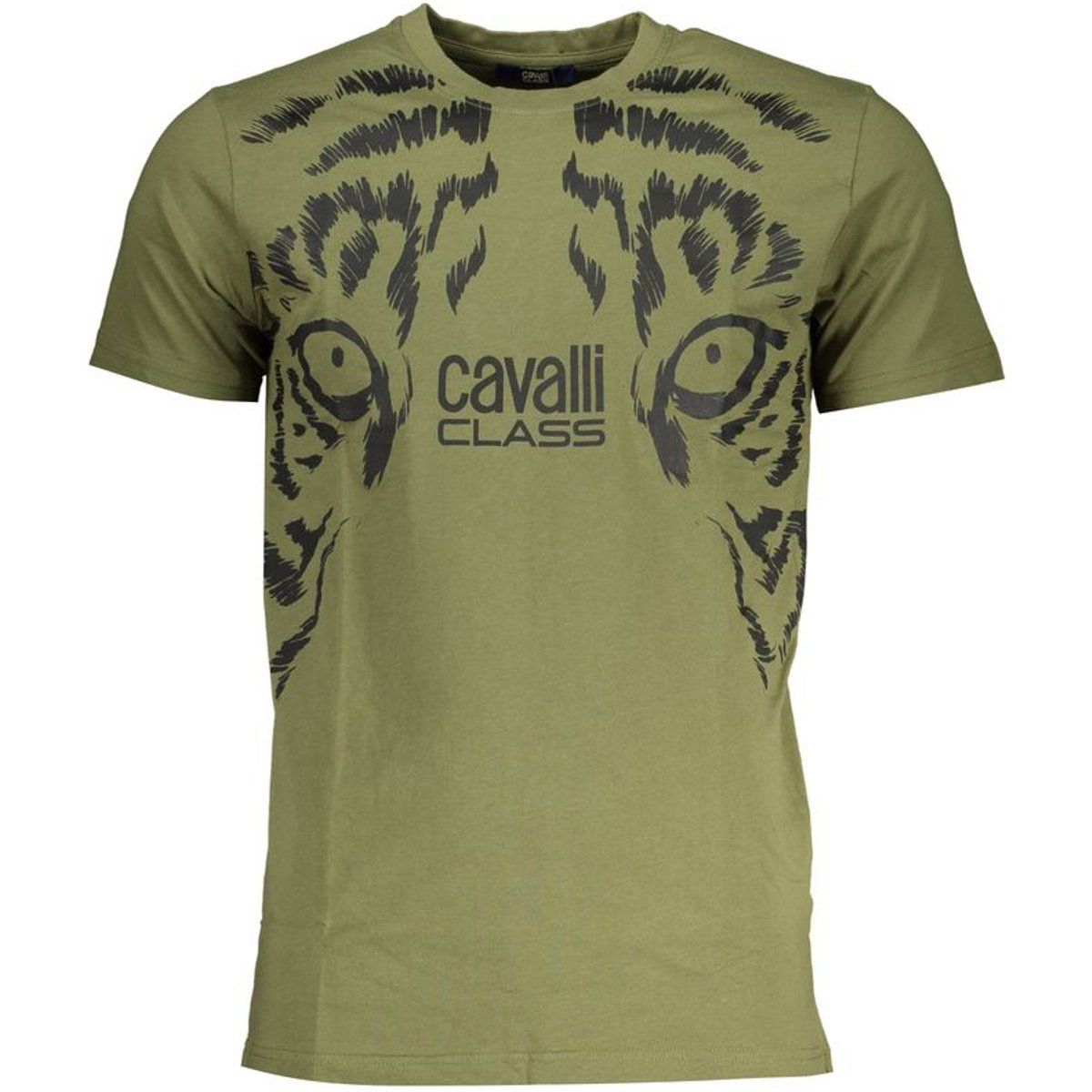 Herren Tiger Print Rundhals T-Shirt