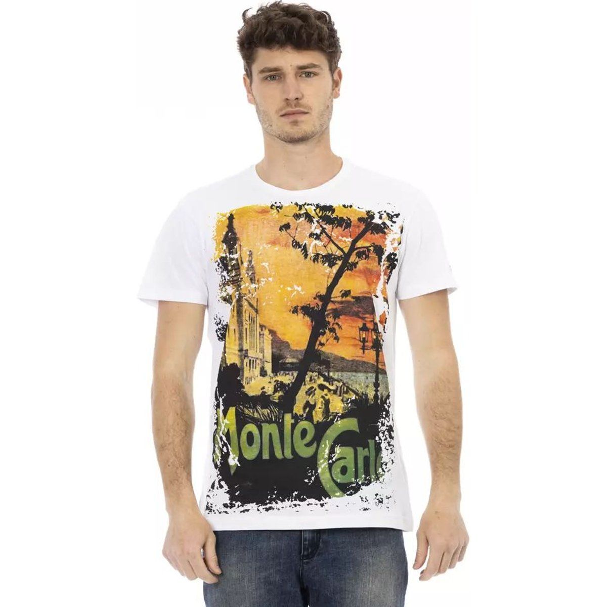 Montecarlo Grafik T-Shirt mit Rundhalsausschnitt
